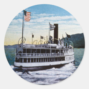 Dampfer "Horicon", Lake George, New York Runder Aufkleber