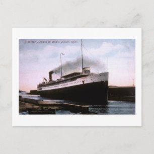 Dampfer Juniata am Dock, Duluth, Minnesota Postkarte