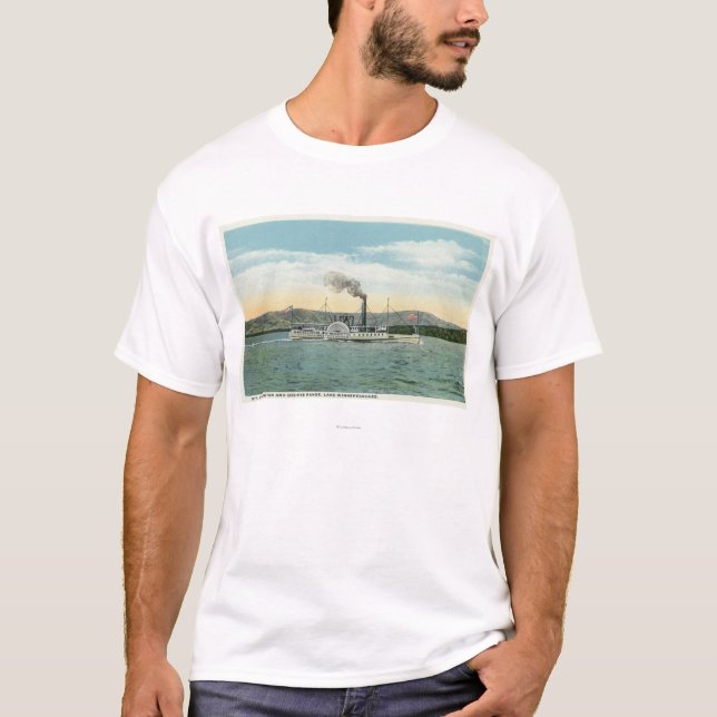 Dampfer Mt. Washington, Ossipee Strecken-Ansicht T-Shirt (Vorderseite)