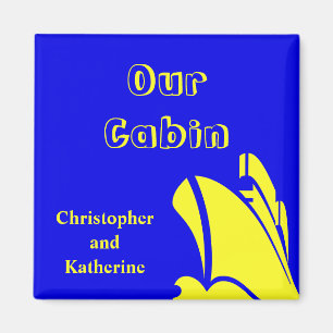 Dampfer Stateroom Tür-Markierungs-Blau Magnet