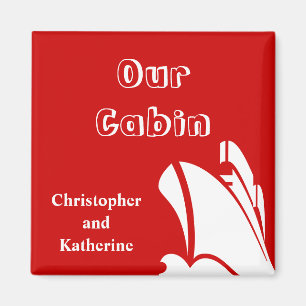 Dampfer Stateroom Tür-Markierungs-Rot Magnet