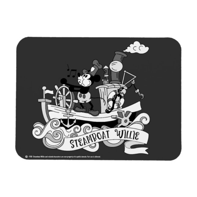Dampfer Willie Retro  Magnet (Horizontal)