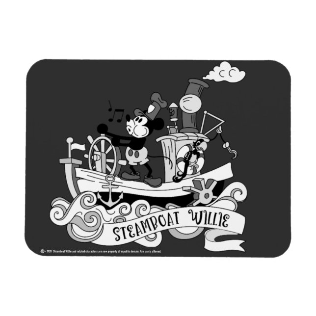 Dampfer Willie Retro  Magnet (Horizontal)
