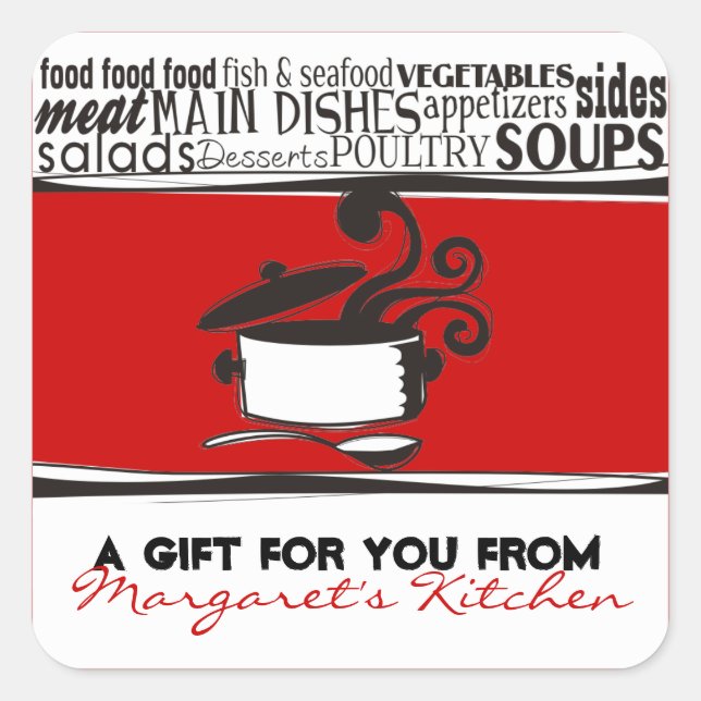 Dampfermarke für den Farbkochtopf Quadratischer Aufkleber (Vorderseite)