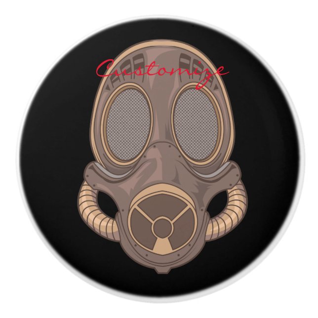 Dampfgasmaske Thunder_Cove Keramikknauf (Vorderseite)