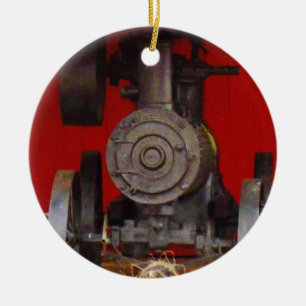 Dampfgetriebene Antiquität Traktor Keramik Ornament