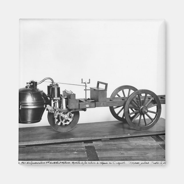 Dampfgetriebenes Auto erfunden Magnet (Vorne)