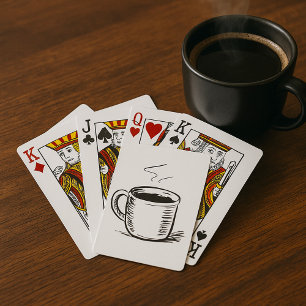 Dampfkaffee-Cup-Illustration Spielkarten