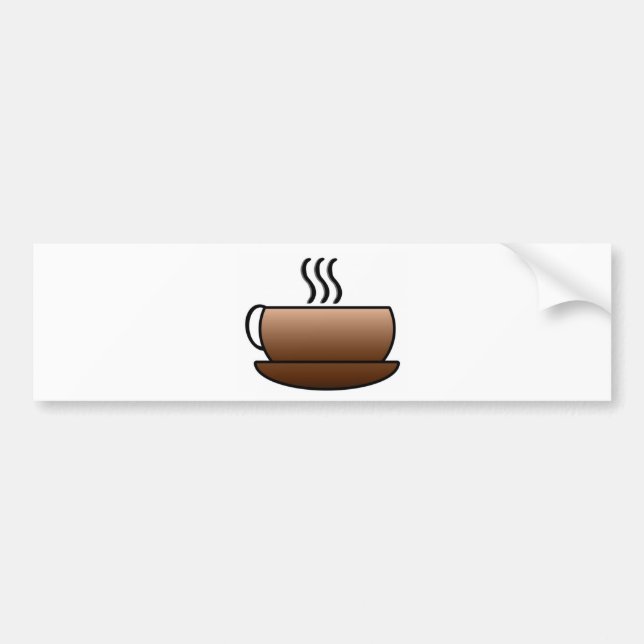 Dampfkaffee-Tasse Autoaufkleber (Vorne)