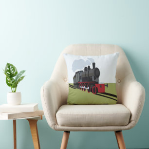 Dampflok Eisenbahn Kissen