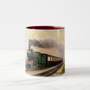 Dampflok-Kaffeetasse Zweifarbige Tasse