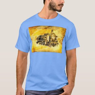 Dampflok-Lokomotive Vintag 3 T-Shirt
