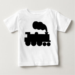Dampflok-Symbol - Schwarz Baby T-shirt