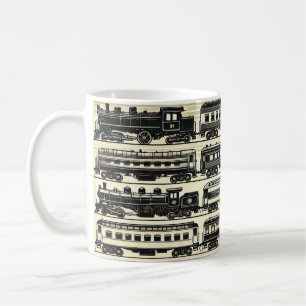 Dampflokomotiv-Muster Heritage-Eisenbahn-Tasse Kaffeetasse