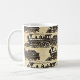 Dampflokomotiv-Muster | Heritage-Eisenbahn-Tasse Kaffeetasse