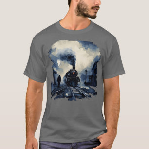 Dampflokomotive am Bahnhof T-Shirt