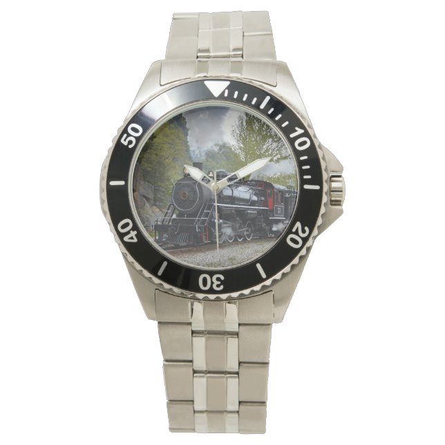 Dampflokomotive Armbanduhr (Vorderseite)