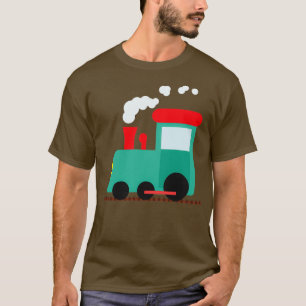 Dampflokomotive auf Schiene für Kinder Jungen Kind T-Shirt