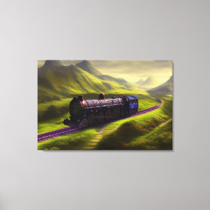 Dampflokomotive Canvas Print Leinwanddruck