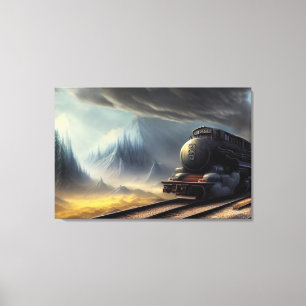 Dampflokomotive Canvas Print Leinwanddruck
