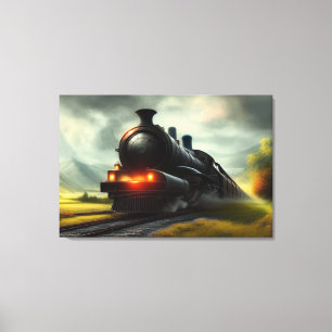 Dampflokomotive Canvas Print Leinwanddruck