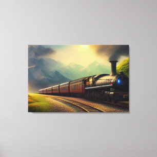 Dampflokomotive Canvas Print Leinwanddruck