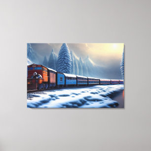 Dampflokomotive Canvas Print Leinwanddruck