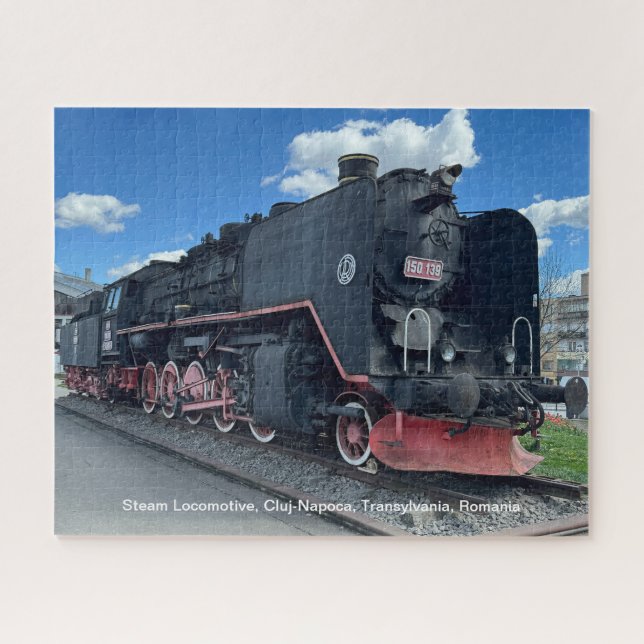 Dampflokomotive, Cluj-Napoca, Rumänien, auf einer Puzzle (Horizontal)