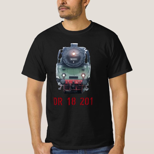 Dampflokomotive DR 18 201 T-Shirt (Vorderseite)