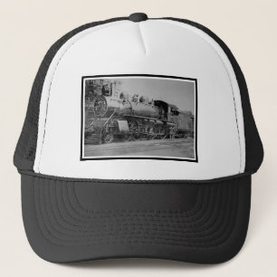 Dampflokomotive Eisenbahn im Vintage-Stil Truckerkappe