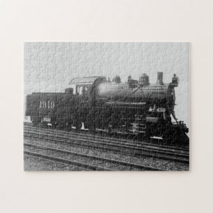Dampflokomotive Eisenbahnschienen Gleis Schwarz We Puzzle