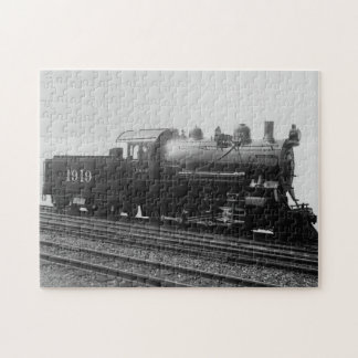 Dampflokomotive Eisenbahnschienen Gleis Schwarz We Puzzle