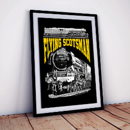 Dampflokomotive Flying Scotsman. 1923 LNER Zug Poster