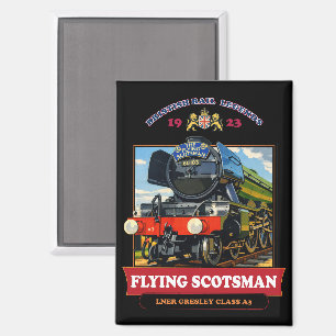 Dampflokomotive Flying Scotsman Vintage Poster Magnet
