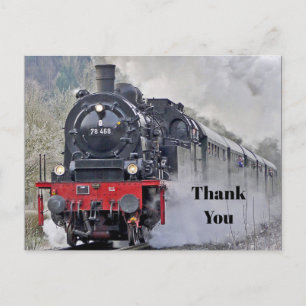 Dampflokomotive Foto Danke Postkarte