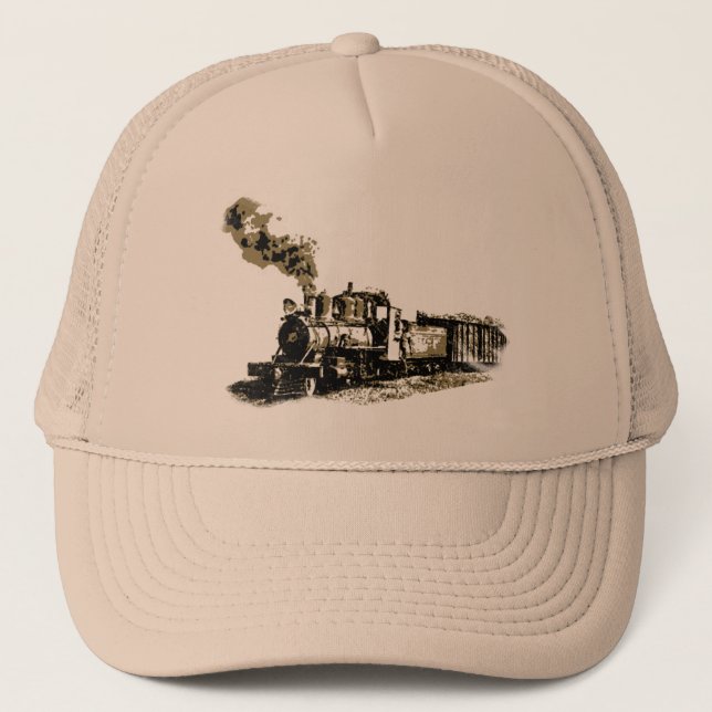 Dampflokomotive Hat Truckerkappe (Vorderseite)