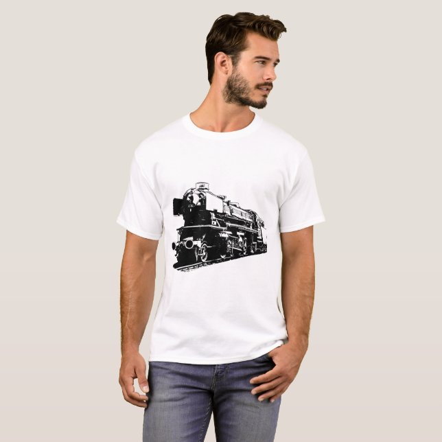 Dampflokomotive - Hoher Kontrast T-Shirt (Vorne ganz)