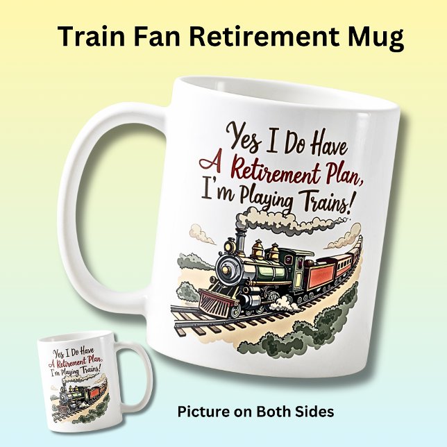 Dampflokomotive im Retro-Stil Ja Rentenplan Kaffeetasse (Von Creator hochgeladen)