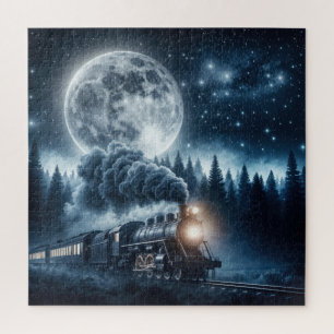 Dampflokomotive im Vintage-Stil Puzzle