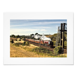 Dampflokomotive in der Landschaft (4022)  Fotodruck