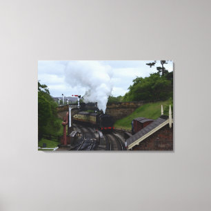 Dampflokomotive in Yorkshire Leinwanddruck