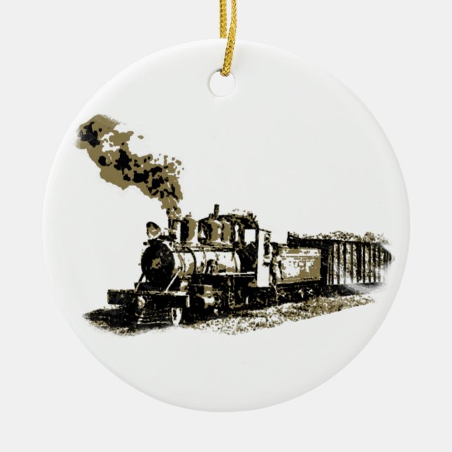 Dampflokomotive Keramikornament (Vorne)