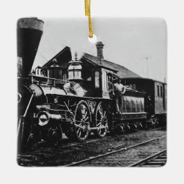 Dampflokomotive Keramikornament