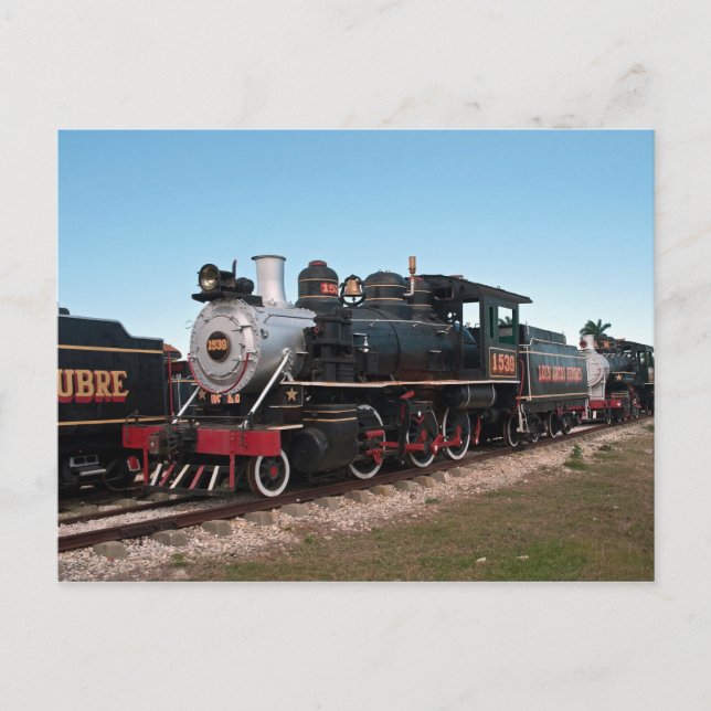 Dampflokomotive, Kuba Postkarte (Vorderseite)