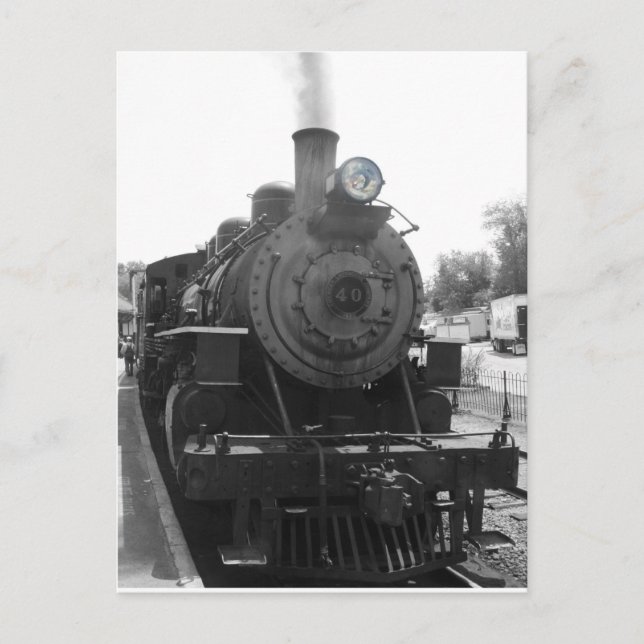 Dampflokomotive Nr. 40 Postkarte (Vorderseite)