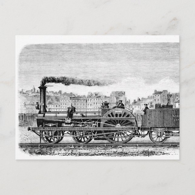 Dampflokomotive Postkarte (Vorderseite)