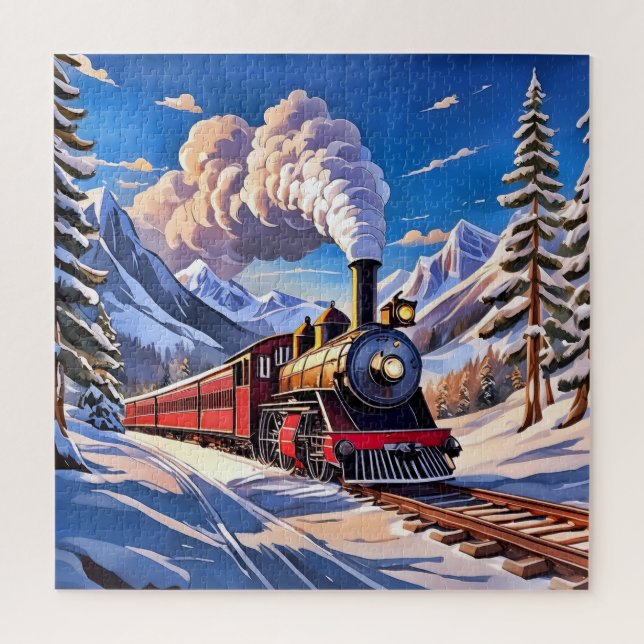 Dampflokomotive  puzzle (Vertikal)