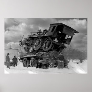 Dampflokomotive Sandwich 1885 Poster