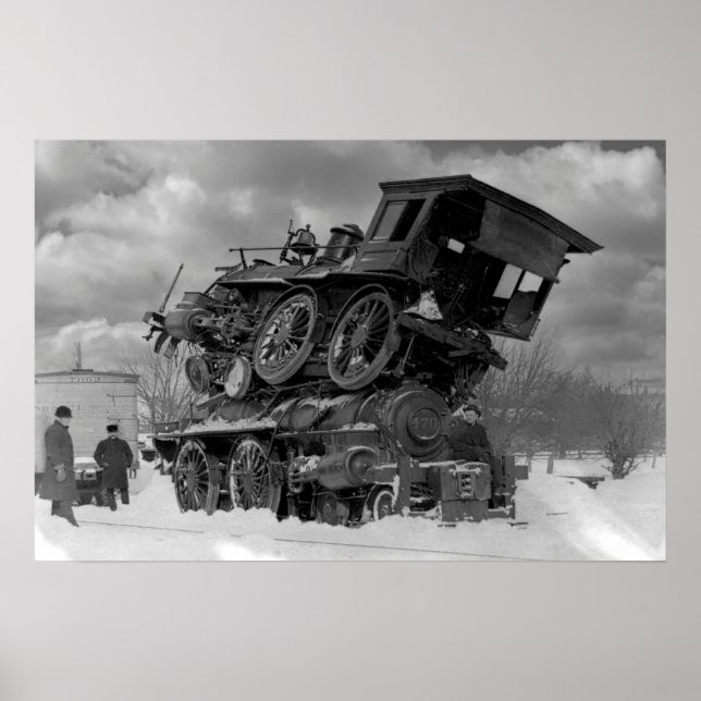 Dampflokomotive Sandwich 1885 Poster (Vorne)