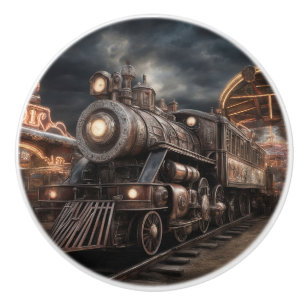 Dampflokomotive Zug Dampflok Eisenbahnzug Lokomoti Keramikknauf